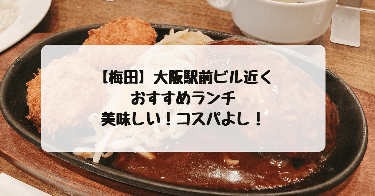 梅田 大阪駅前ビル近くのおすすめランチ 美味しい コスパよし ディープな大阪 子連れ旅